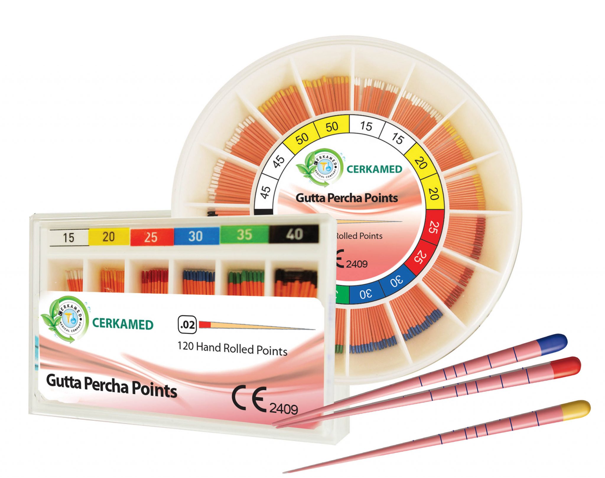 CONES DE GUTTA PERCHA 0.4 MM MARKED CERKAMED Medicamark